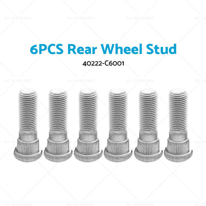 6 x Rear Wheel Studs for Nissan Patrol MQ GQ GU Y60 Y61 (1988-2023)