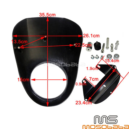 5 3/4" Headlight Fairing Mask for Harley FXD XL1200 FXR