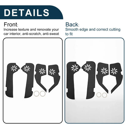 Car Door Leather Anti-Kick Pad Sticker for Mercedes-Benz GLK300 (2008-2015)