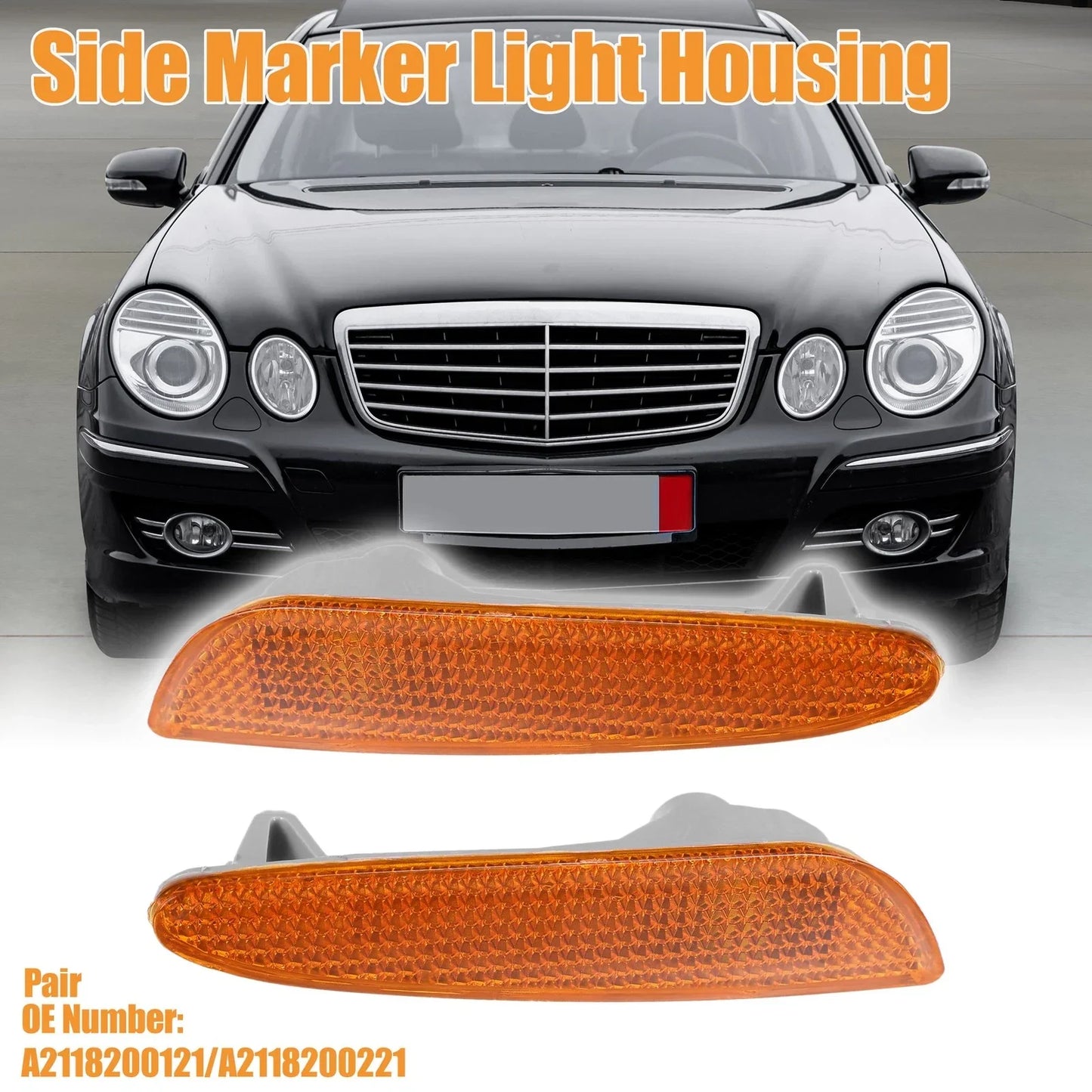 Auto Side Marker Light Housing for Mercedes-Benz E320 (2003-2006)