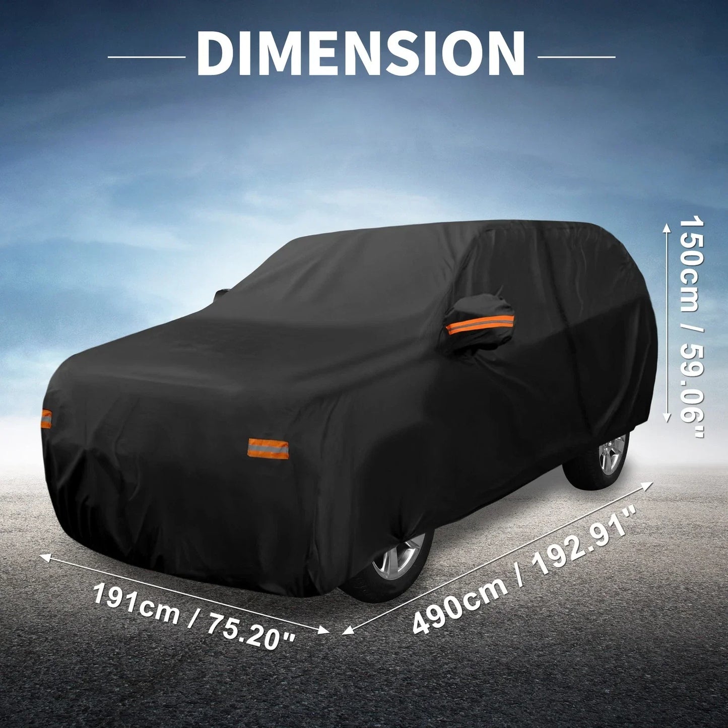 Waterproof Aluminum Film Car Cover for Hyundai Santa Fe (2013-2023)