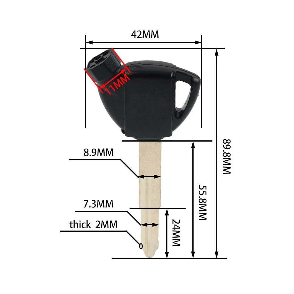 Magnetic Blank Key Uncut Blade for Suzuki AN250 AN400 AN650