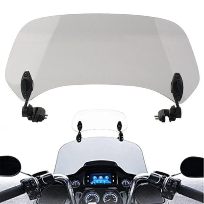 Clip-On Windshield Extension Spoiler Deflector for Motorcycle - Smoke