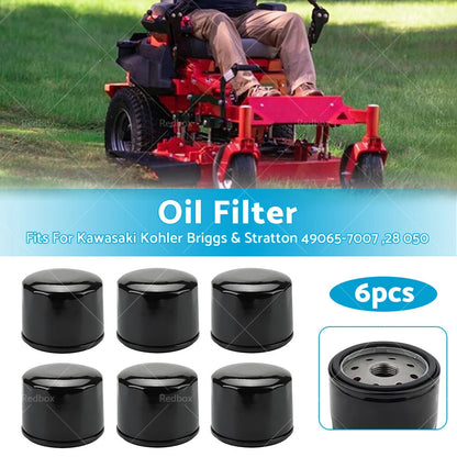 6 x Oil Filter for Kawasaki, Kohler, Briggs & Stratton