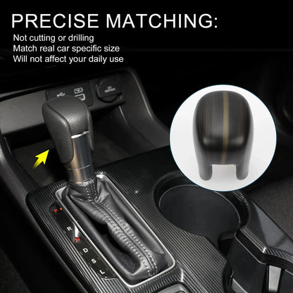 Automatic Gear Shift Knob Cover for Honda Civic (2022-2025) Black 1 x