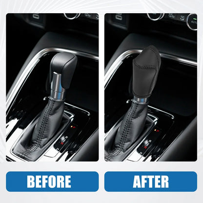 Gear Shift Lever Cover for Honda CRV 2007-2011 - Auto Interior, Black Stitches
