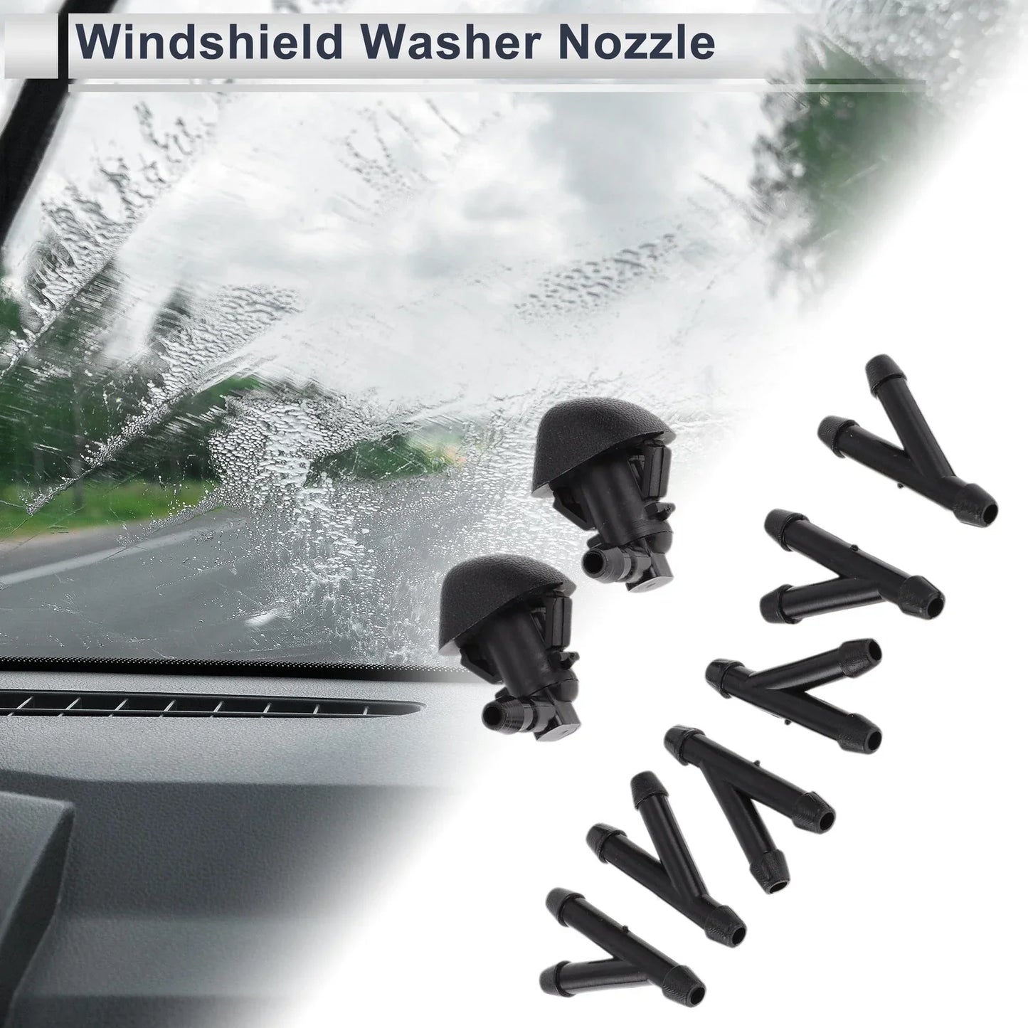 Washer Nozzle & 6 x Hose Connectors for Honda