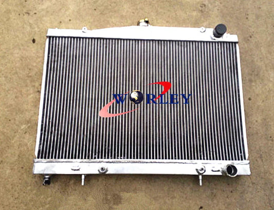 Aluminum Radiator & Red Hose for Nissan Skyline R33 R34 GT GTT GTR (1999-2000)