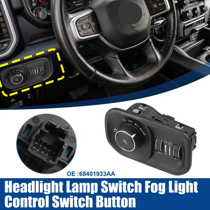 Headlight Lamp Switch Button for Dodge RAM 1500 2500 3500 (2013-2018)