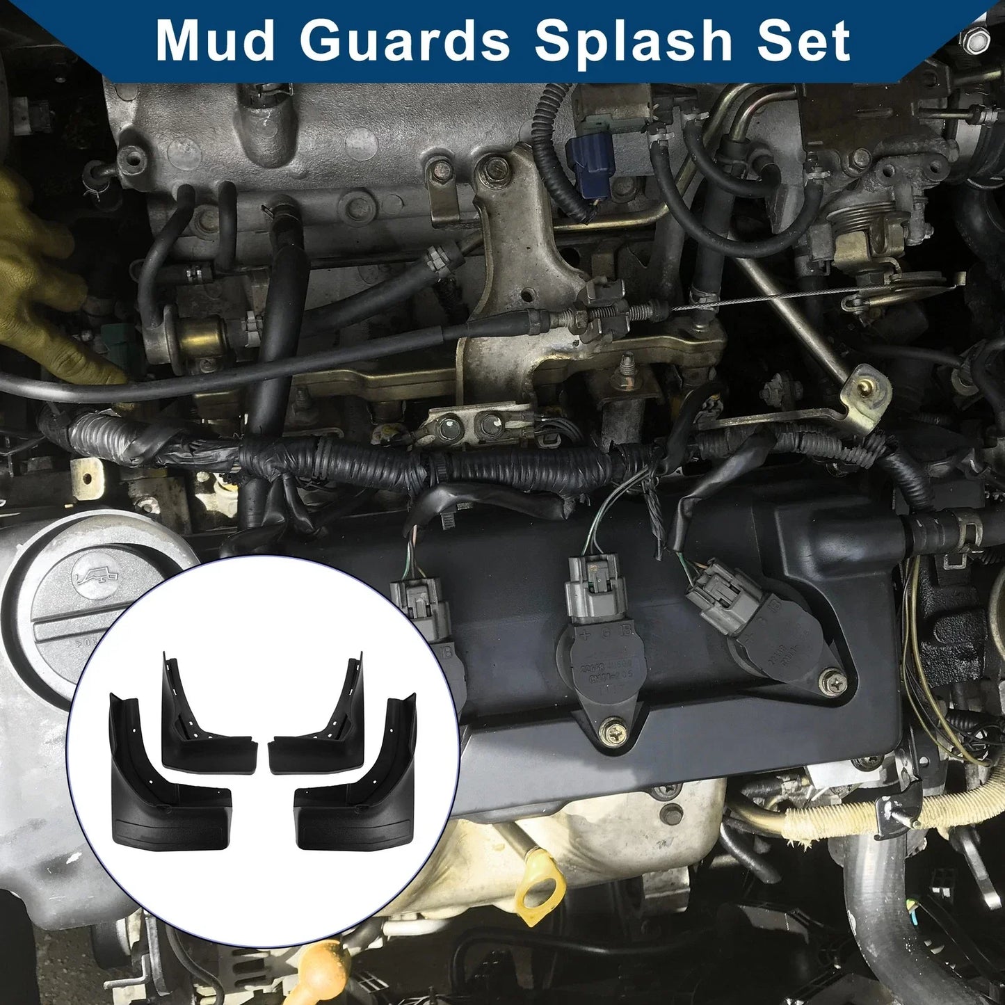 Mud Flaps Splash Guards 1 Set for Mercedes-Benz GL/GLS (2015-2016)