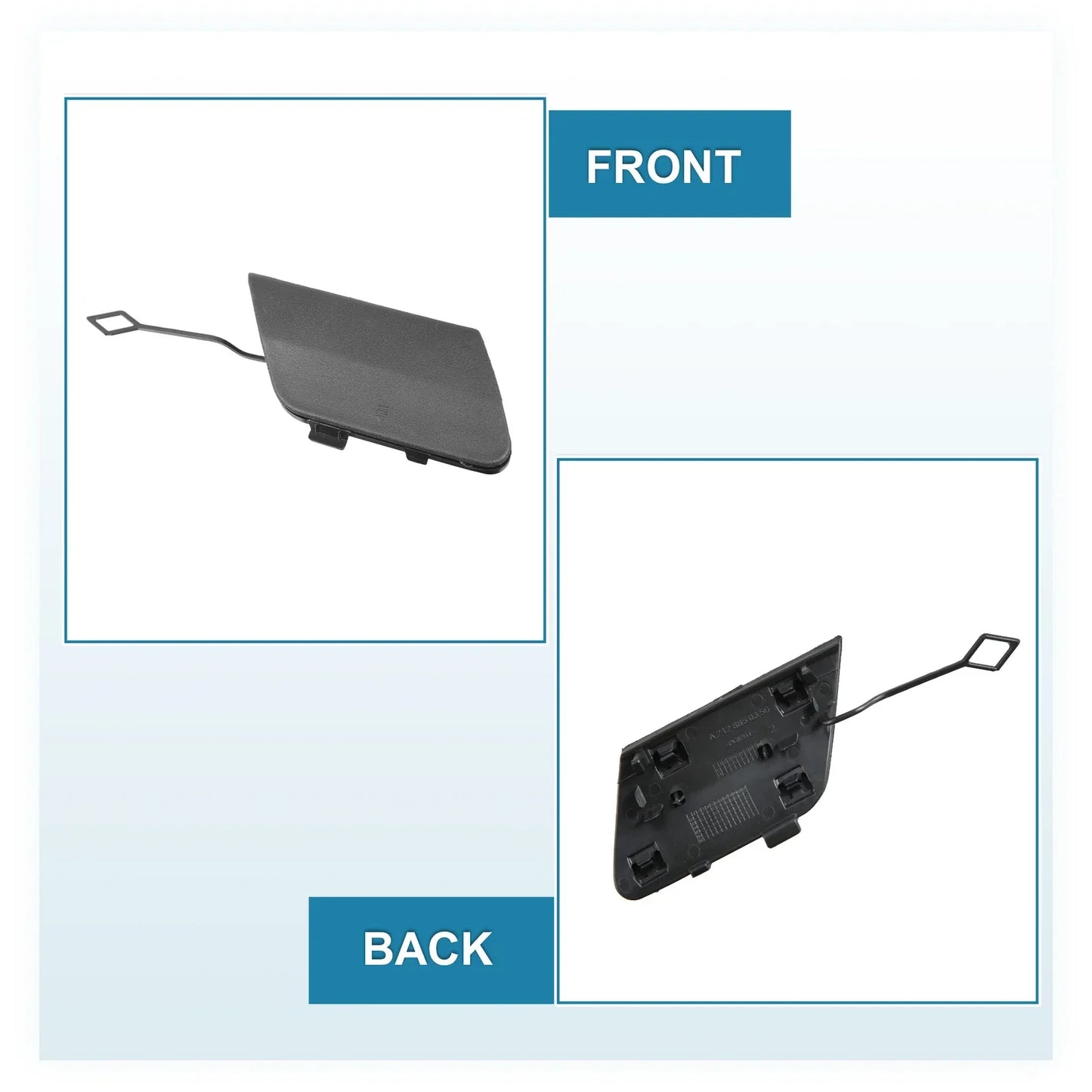 Car Rear Bumper Tow Hook Cover for Mercedes-Benz E200 (2014-2016) Black