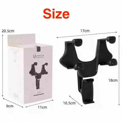 360�� Rotation Rear View Mirror Smartphone Holder for Car