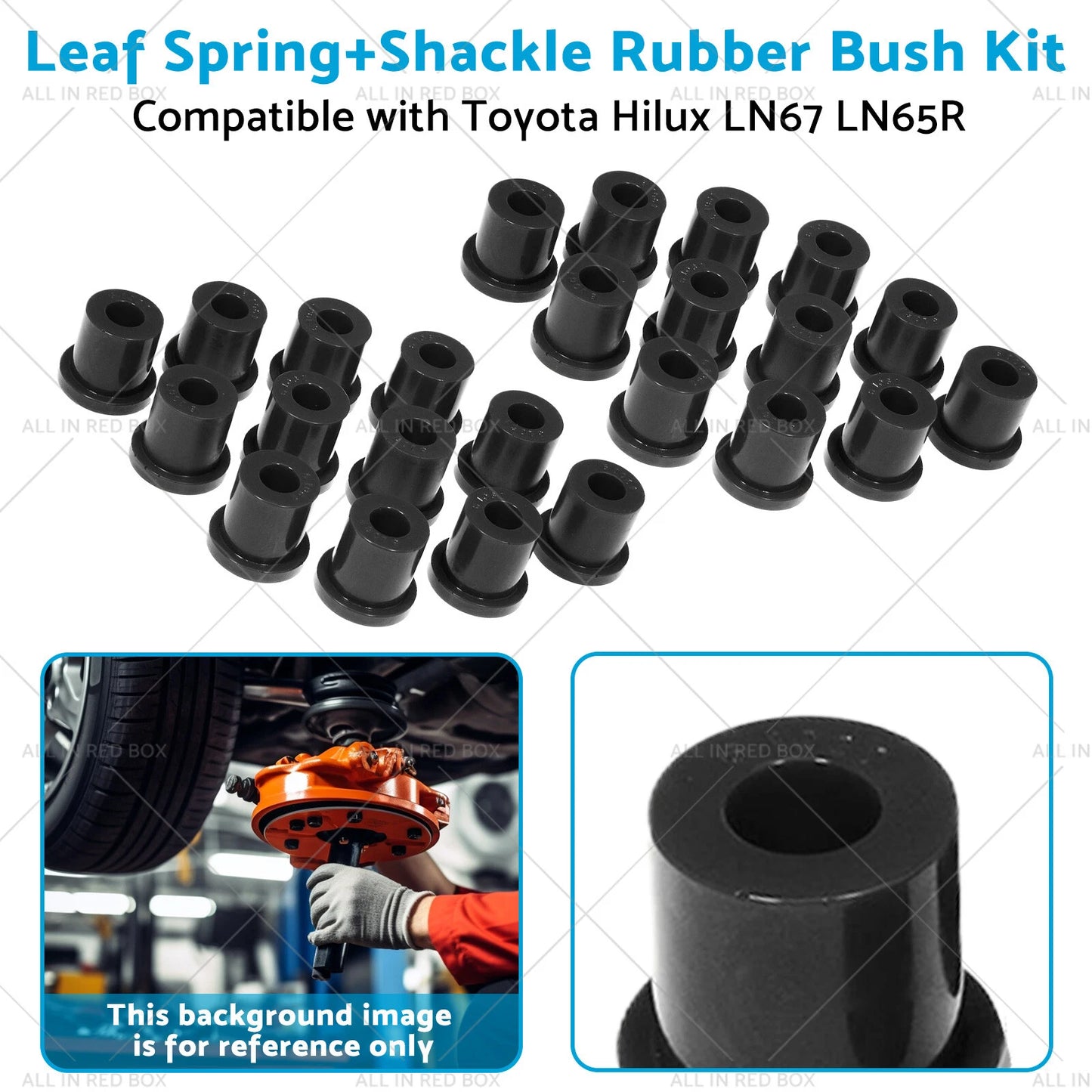 Leaf Spring & Shackle Bush Kit for Toyota Hilux LN65R LN67 (1979-1988)