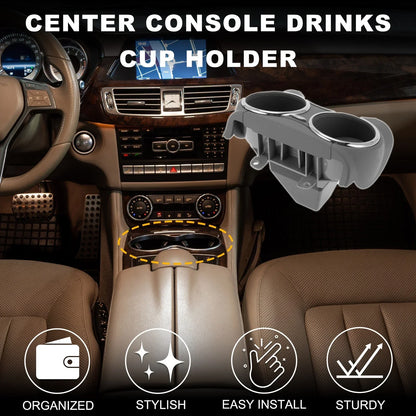 Cup Holder for Mercedes Benz W219 (2005-2010) - Practical Drink Holder Gray