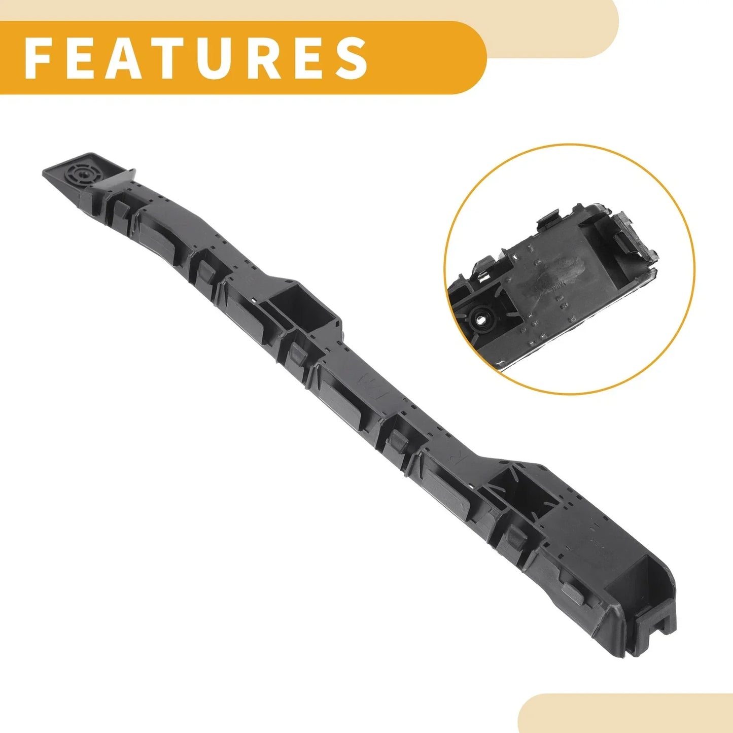 RH Side Rear Bumper Support Bracket for Honda HR-V (2016-2018) 1 x Black ABS