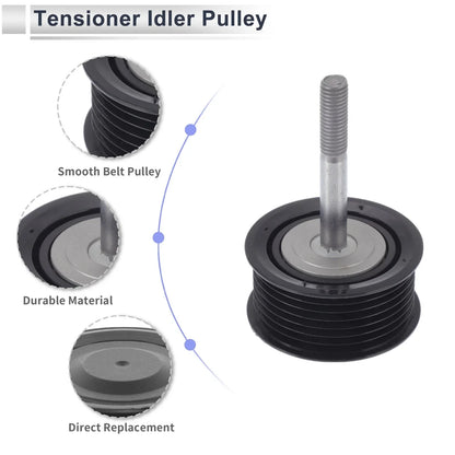 Drive Belt Idler Pulley for Porsche Cayenne (2008-2015) Black 1 x Piece