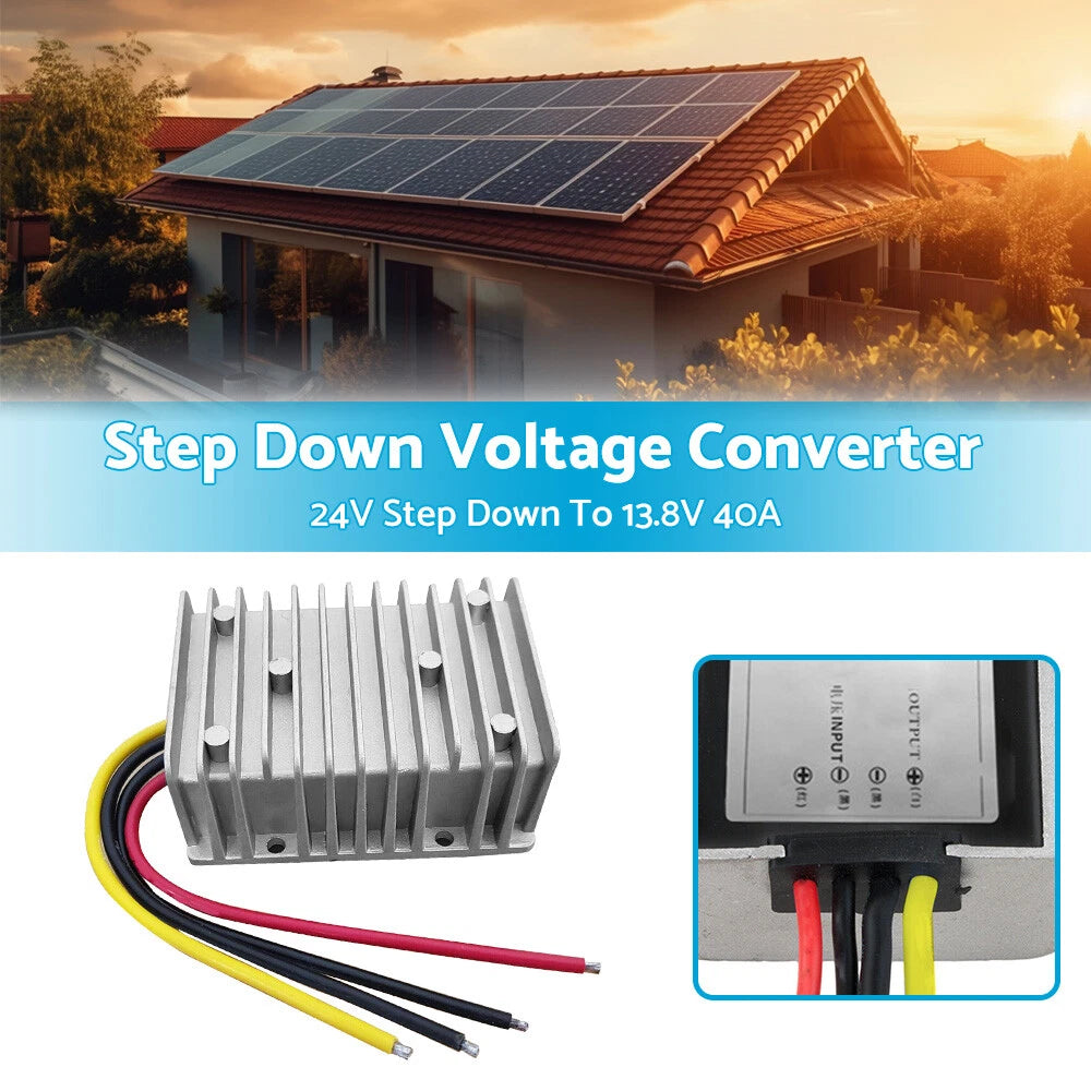 24V to 13.8V 40A Waterproof Power Converter Regulator