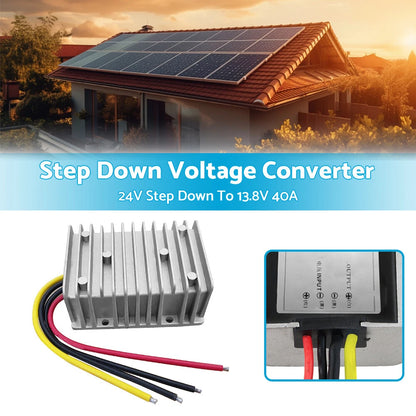 24V to 13.8V 40A Waterproof Power Converter Regulator