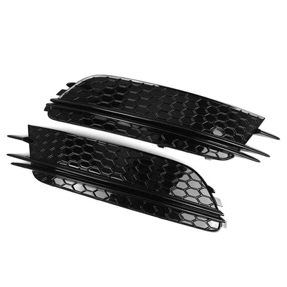 Honeycomb Front Bumper Fog Light Grille for Audi A6 C7 Sedan (2012-2015)