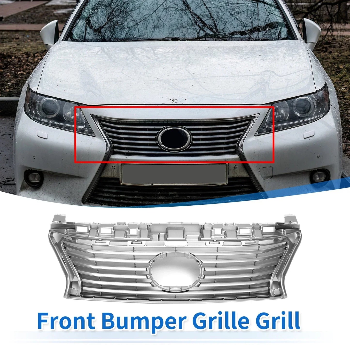Front Upper Hood Bumper Grille for Lexus ES 350 (2013-2015)