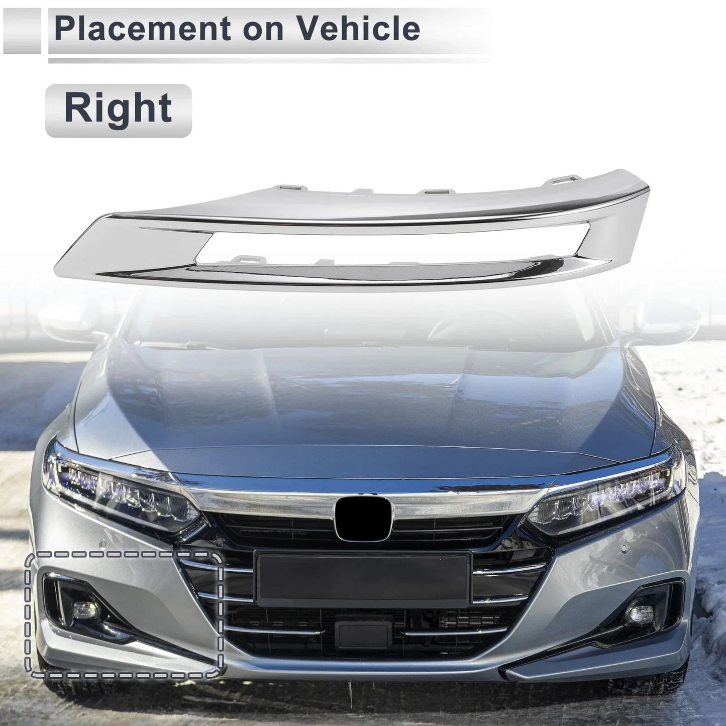 Front Right Fog Light Grill for Mercedes Benz GLK (2014-2016)