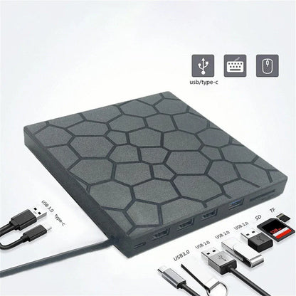 USB 3.0 External CD DVD Writer Burner Reader for Windows 7-11