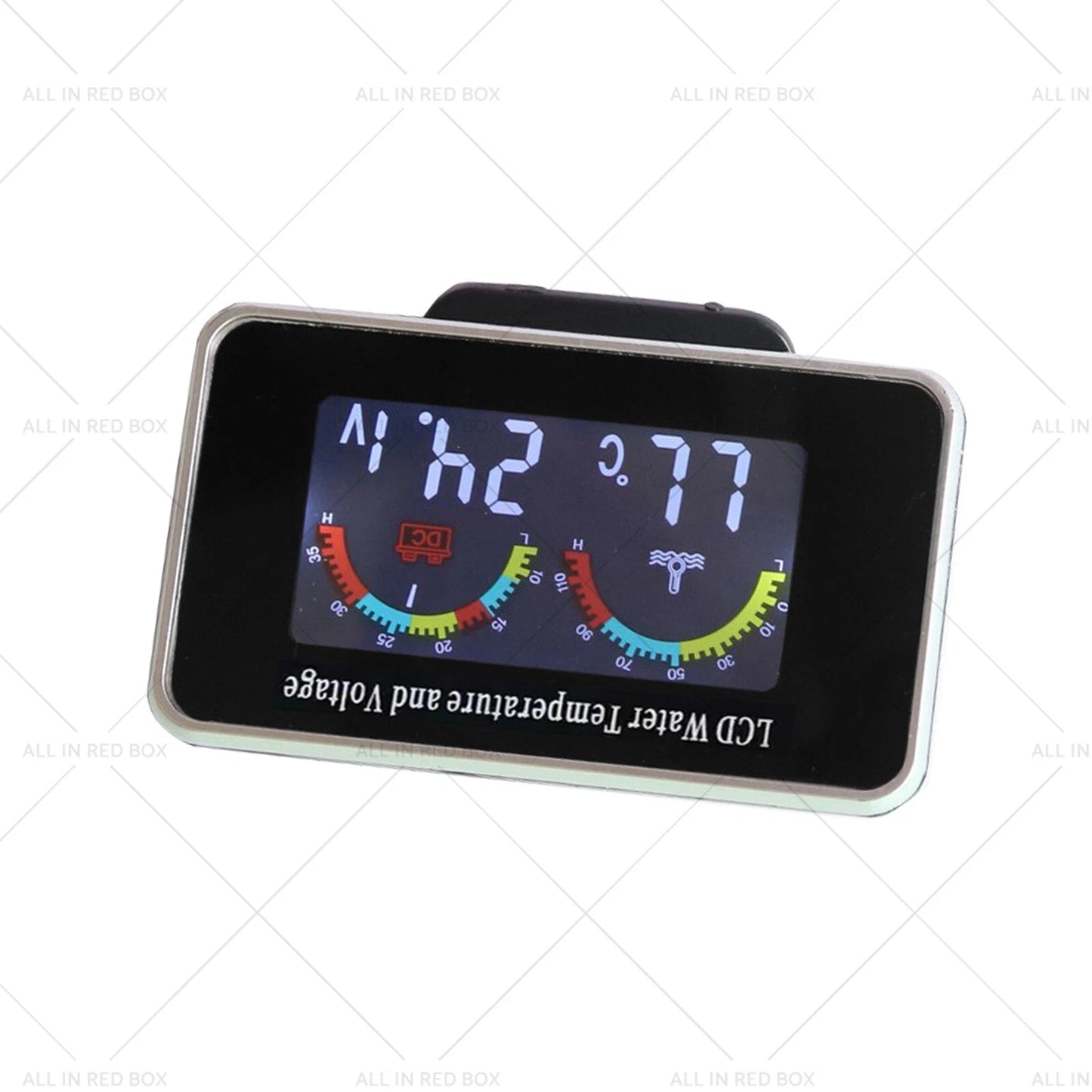 2-in-1 Digital LCD Water Temperature & Voltmeter Gauge for Car 12V/24V