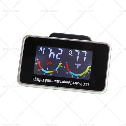 2-in-1 Digital LCD Water Temperature & Voltmeter Gauge for Car 12V/24V