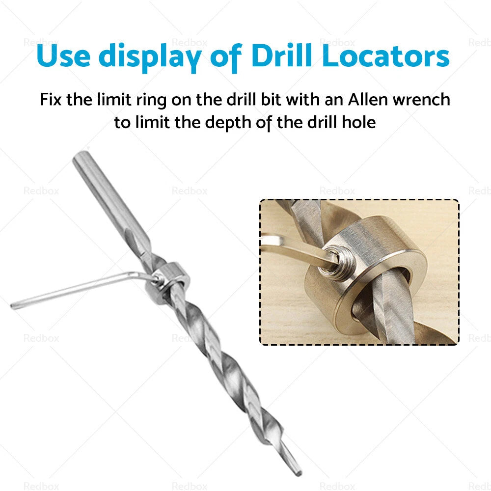 3mm-16mm Drill Stop Collar Set for Woodworking Drill Bits