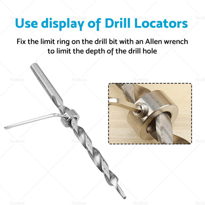 3mm-16mm Drill Stop Collar Set for Woodworking Drill Bits