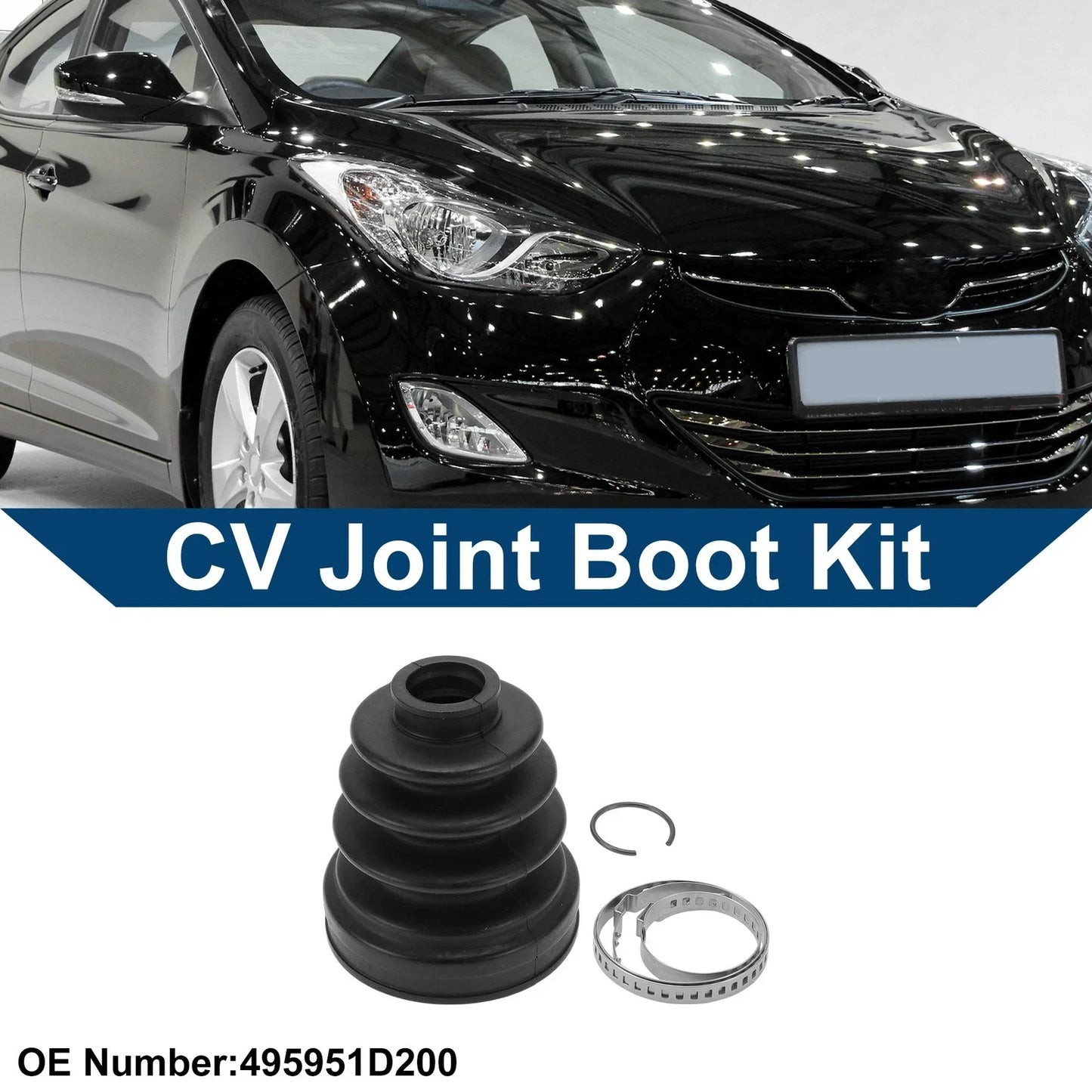 Inner CV Joint Boot Kit w/ Clamps for Hyundai Tucson (2010-2013)