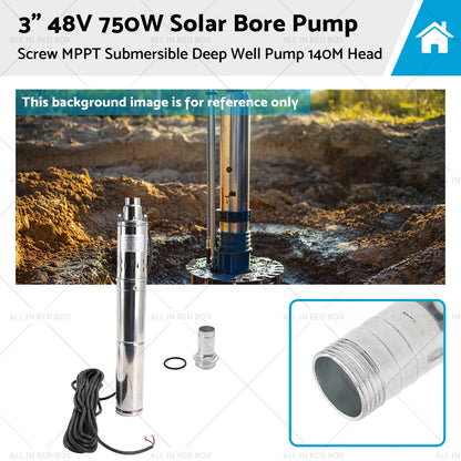 48V 750W Solar Bore Pump 3" Submersible Deep Well Screw Pump (AU)