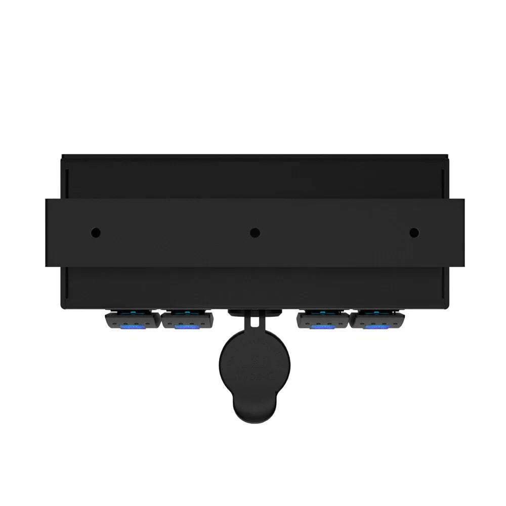 4 Button LED Rocker Switch Box with QC3.0 PD 18W USB Charger for Car Boat