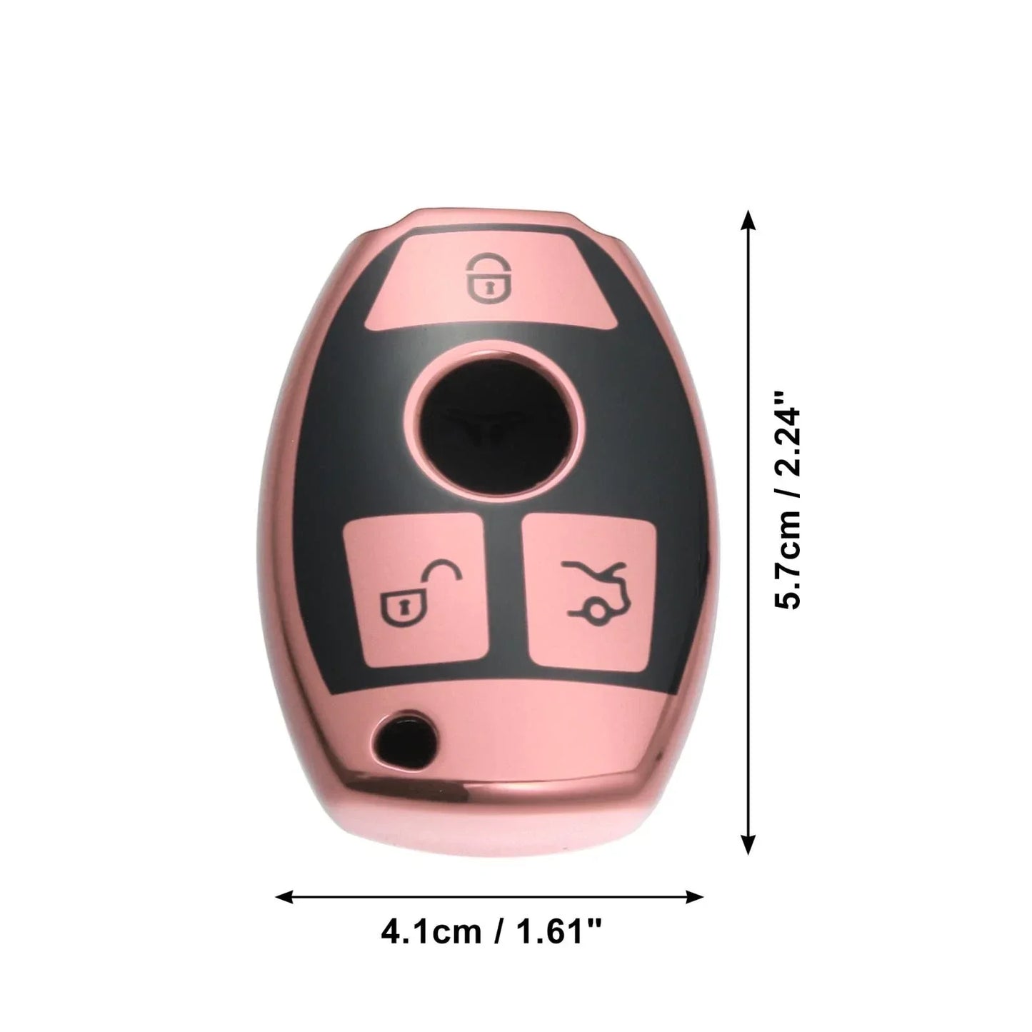 Silicone Smart Key Fob Case Cover for Mercedes Benz A-Class (2013-2018) Pink