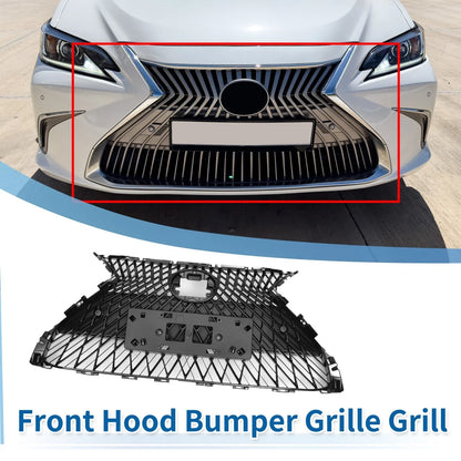 Front Hood Bumper Grille for Lexus ES350 2019-2021 Black Facelift Style