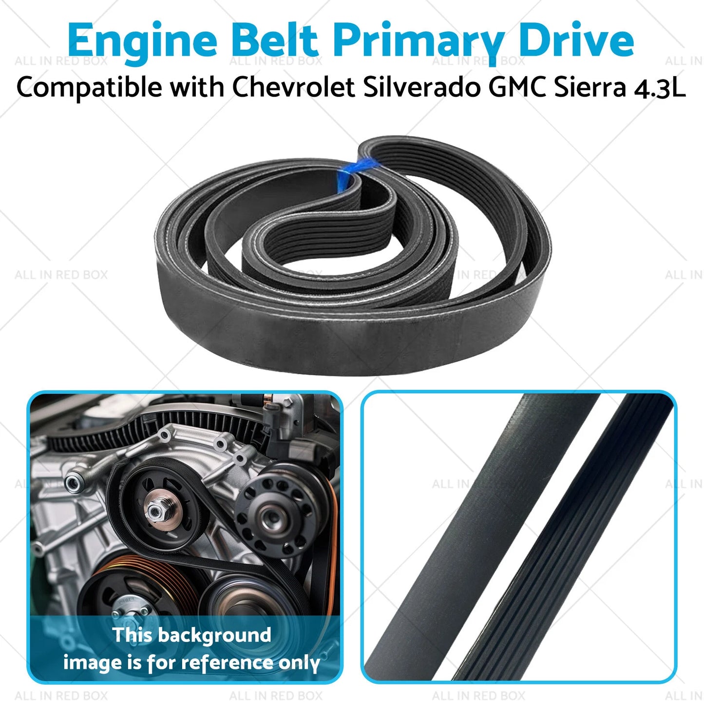 Engine Belt Primary Drive for Chevrolet Silverado GMC Sierra 4.3L (19-23)