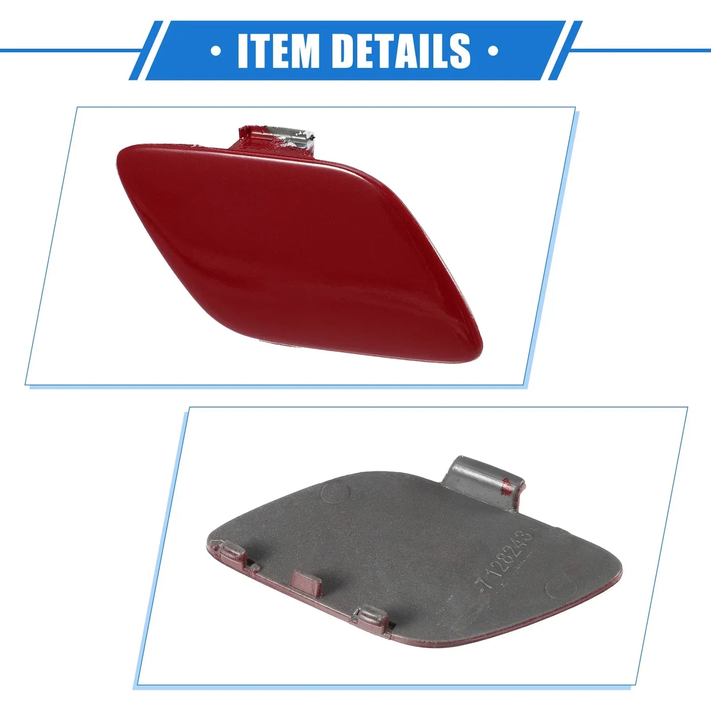 Tow Hook Eye Hole Cover Cap for BMW E92/E93 (2007-2010) Red Front Right
