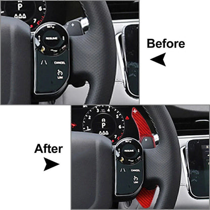 Carbon Fiber Steering Wheel Paddle Shifter Extensions for Land Rover Evoque