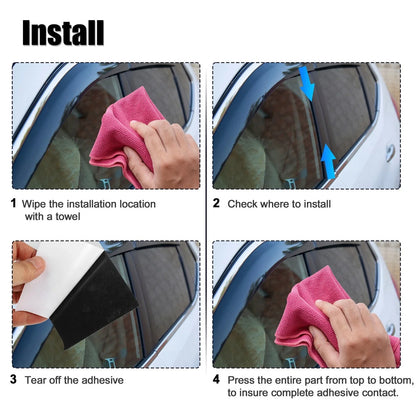 10 x Door Cover Panel Pillar Stickers for Dodge Grand Caravan (2011-2020)