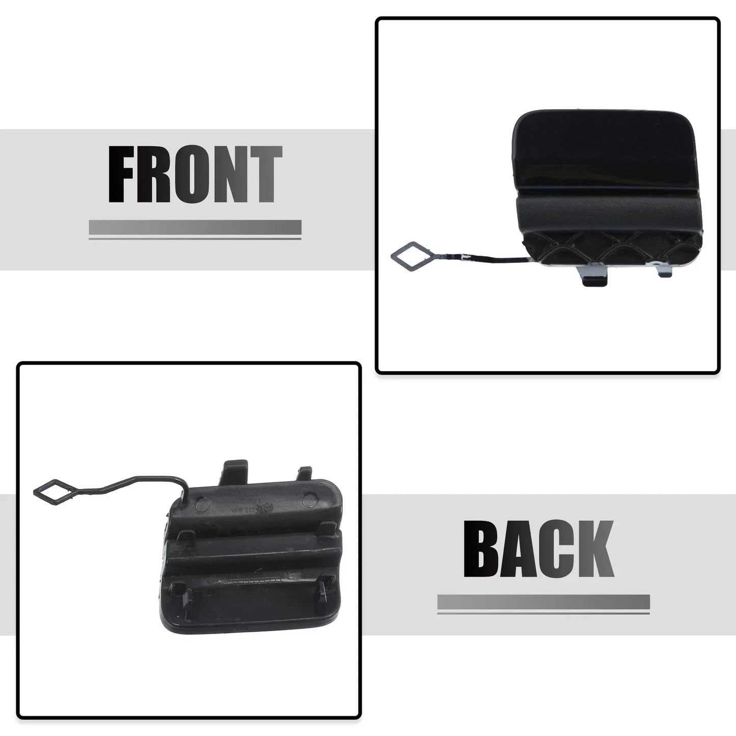Rear Bumper Tow Hook Eye Hole Cover for Mercedes-Benz W205 Sedan (2015-2020)