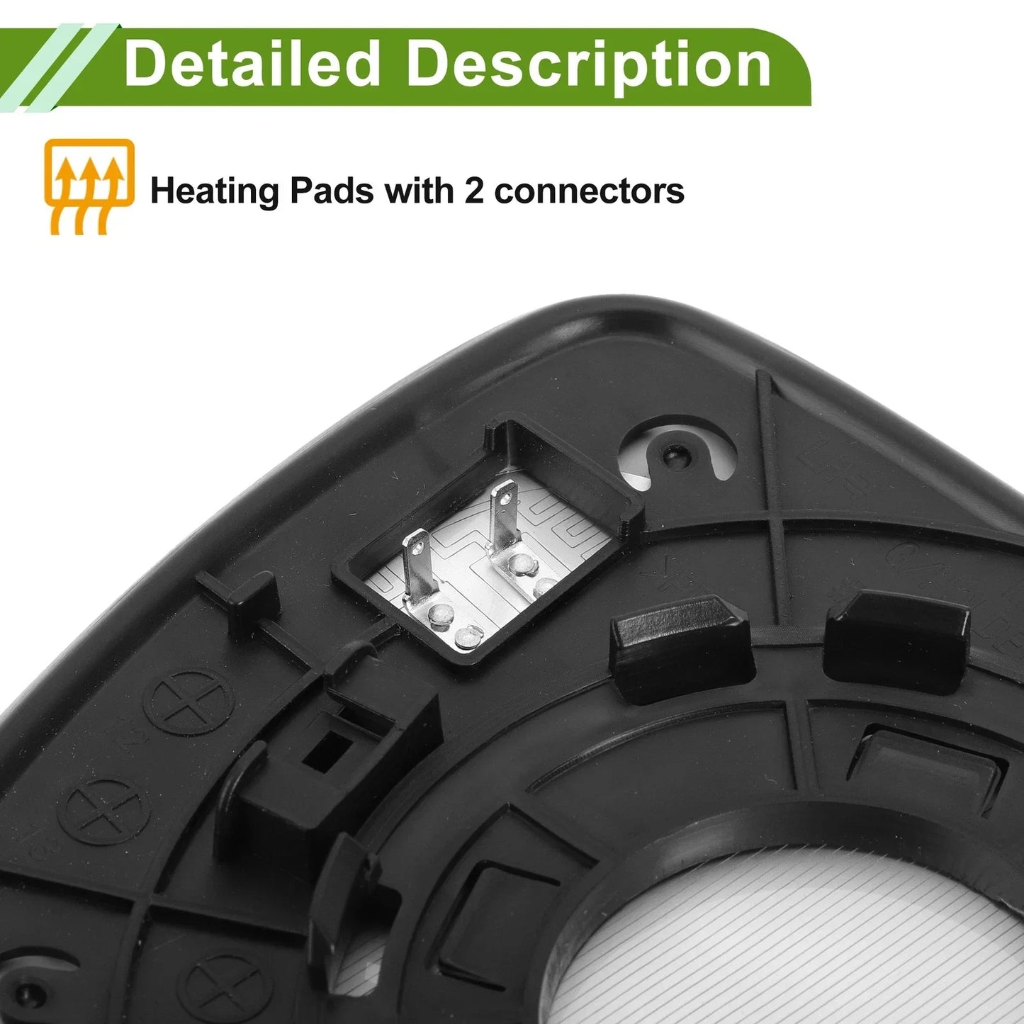 Heated Left Side Mirror Glass for Hyundai Accent (2011-2017)