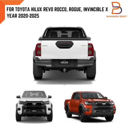 Black Tailgate Garnish Cover Trim for Toyota Hilux Ute (2020-2025)
