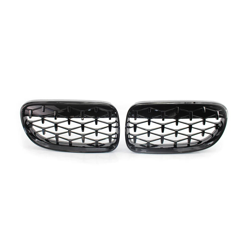 Glossy Black Front Kidney Grille Diamond Grille for BMW 3 Series (2010-2013)