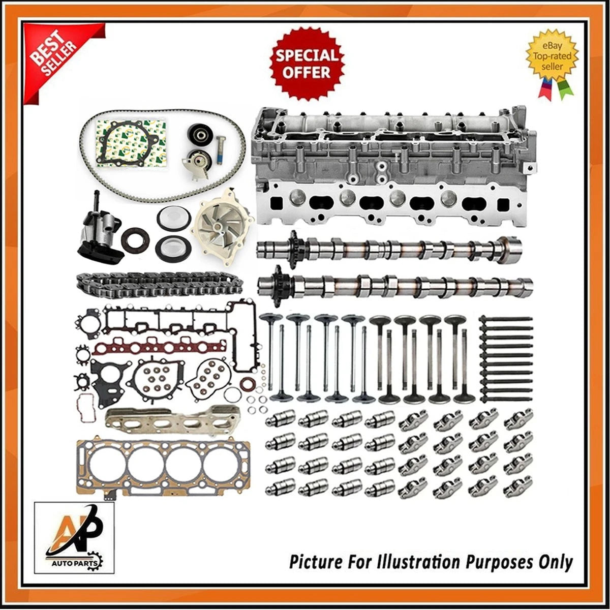 Cylinder Head Bare for Engine Rebuild Kit for Citroen Peugeot DW10FUD ()