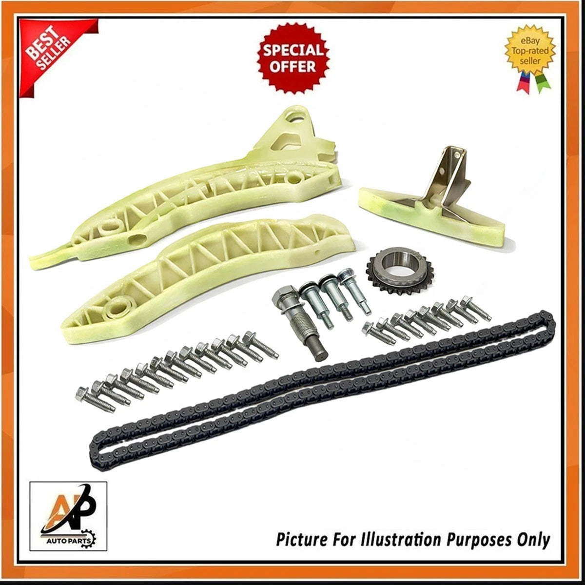 Engine Timing Chain Kit Replacement for Mini R55 R56 R57 R58 R59 R60 (2007–2016)