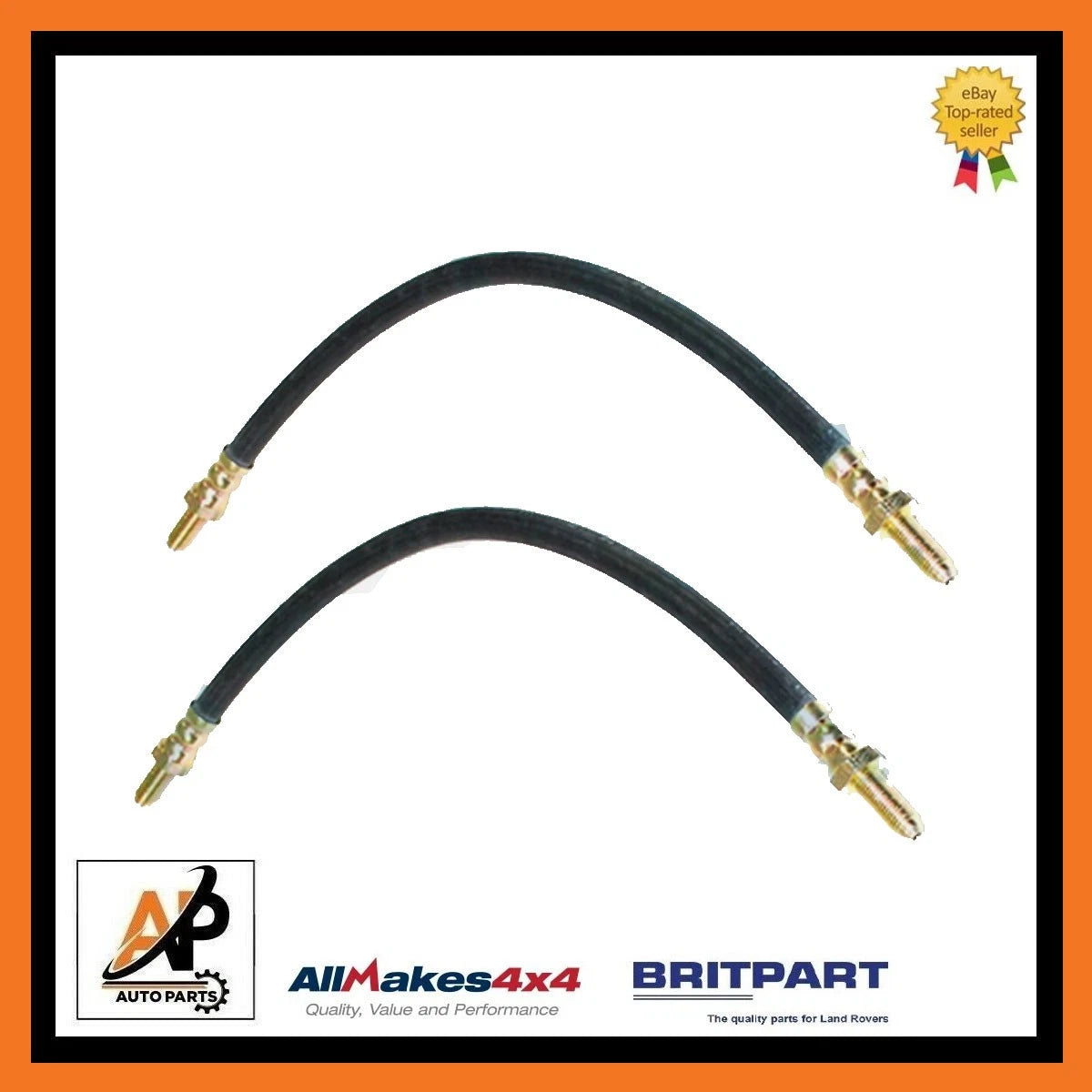 Front Flexible Brake Hoses Replacement for Land Rover Series 3 SWB 88" () (1971–1985)