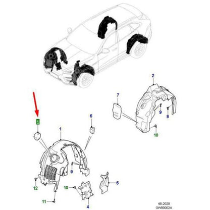 Front Wheelarch Closing Panel for Jaguar XF, F-Pace, XE (2016-2020)