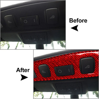 Convertible Car Reading Light Panel Cover Trim Carbon Red for Audi TT (2001-2006)