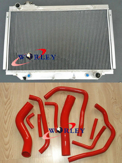 3 Row Aluminum Radiator & Hose for Land Cruiser HDJ80 HZJ80 FJ80 FZJ80 (1990-1997)