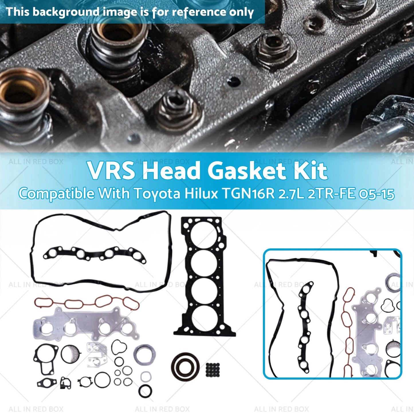 VRS Head Gasket Kit for Toyota Hilux TGN16R 2.7L 2TR-FE (2005-2015)